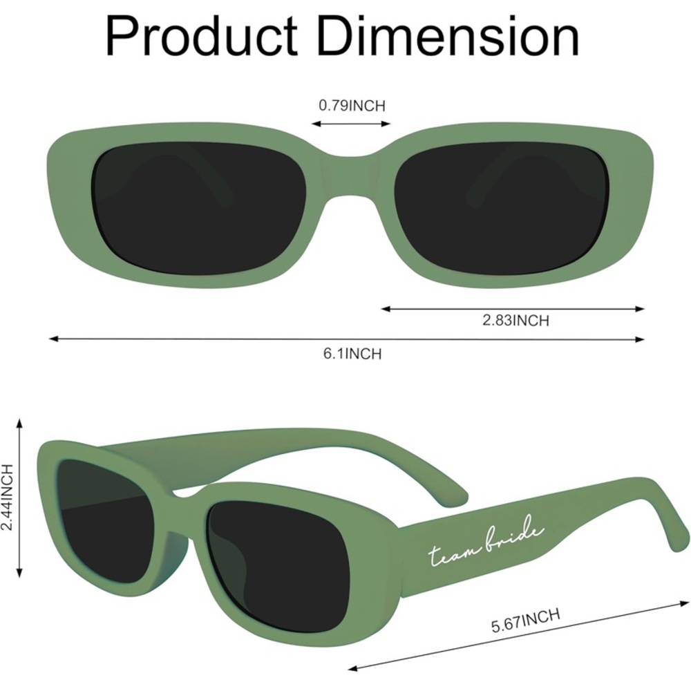 Team Bride Sage Green Polarized Sunglasses